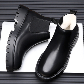 2024. aasta Korea stiilis Briti trendikad meeste vabaaja kõrge säärega nahast kingad, äriretro, lihtsad nahast saapad, Martin saapad, varrukatega poolsaapad