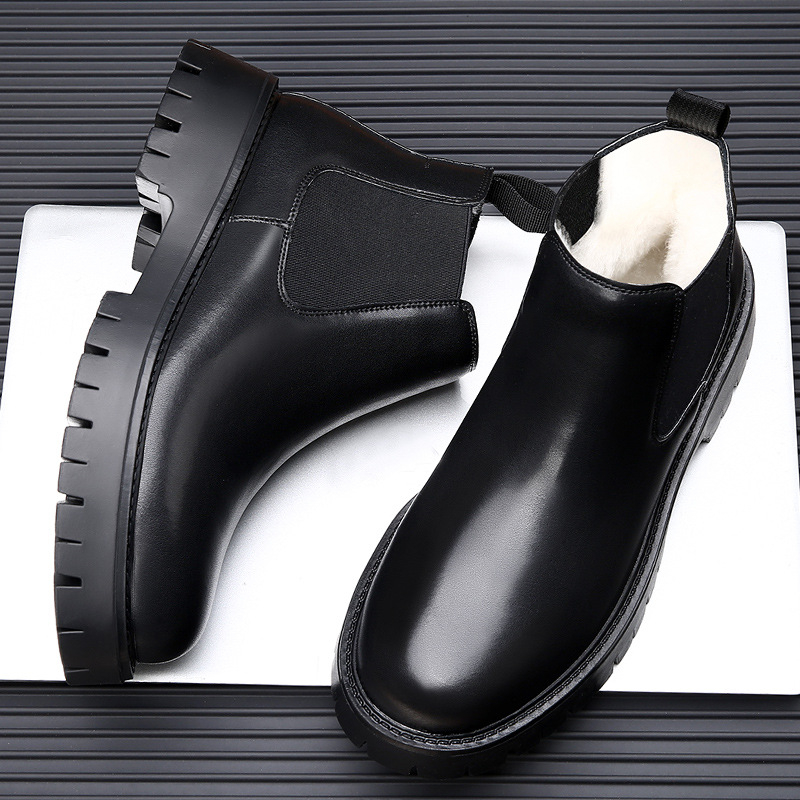 2024. aasta Korea stiilis Briti trendikad meeste vabaaja kõrge säärega nahast kingad, äriretro, lihtsad nahast saapad, Martin saapad, varrukatega poolsaapad