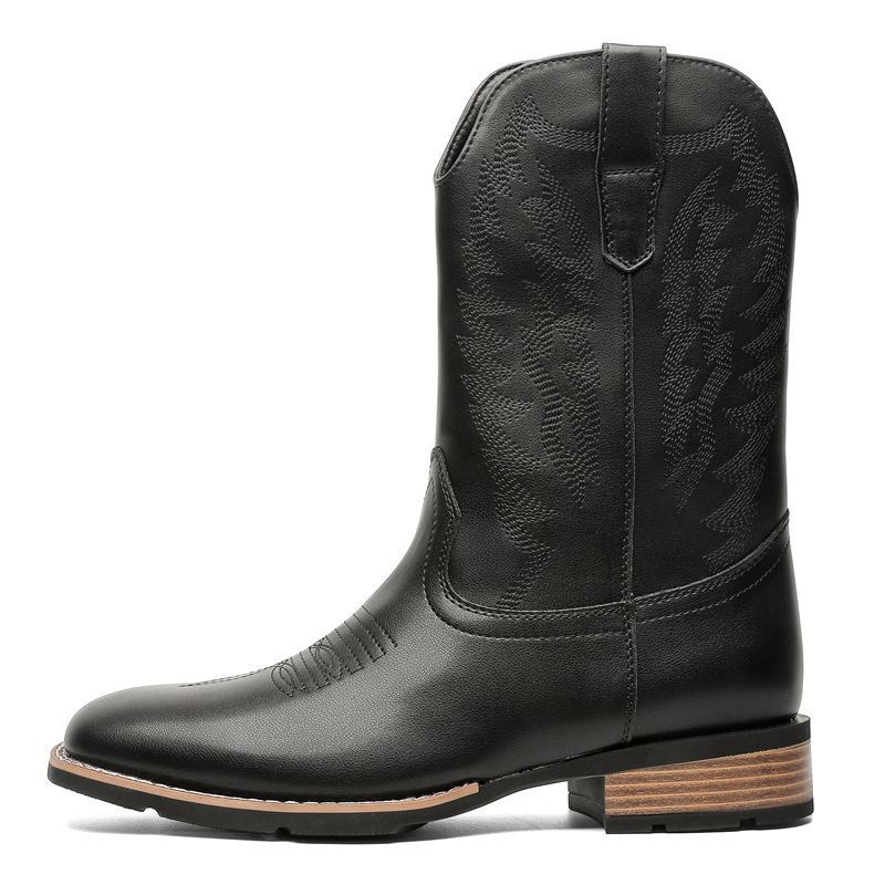 881 Μπότες καουμπόι Μπότες τζιν Western Μόδα με κέντημα Ιππότης Μακριές μπότες V-Mouth Εξωτερικό εμπόριο μεγάλα μεγέθη