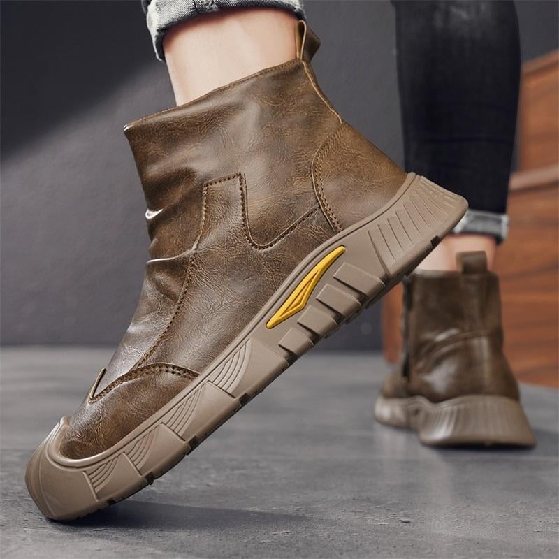 Férfi cipő őszi és téli vízálló csúszásmentes építkezési munkához könnyű férfi munkacipő sportcipő Martin csizma