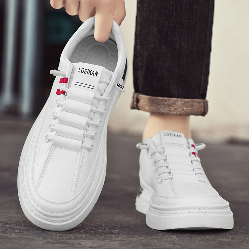 Apavi vīriešiem 2025. gada pavasara jauni vīriešu apavi Modes universāli ikdienas apavi Vīriešu ādas mīkstas zoles balti apavi Biznesa apavi