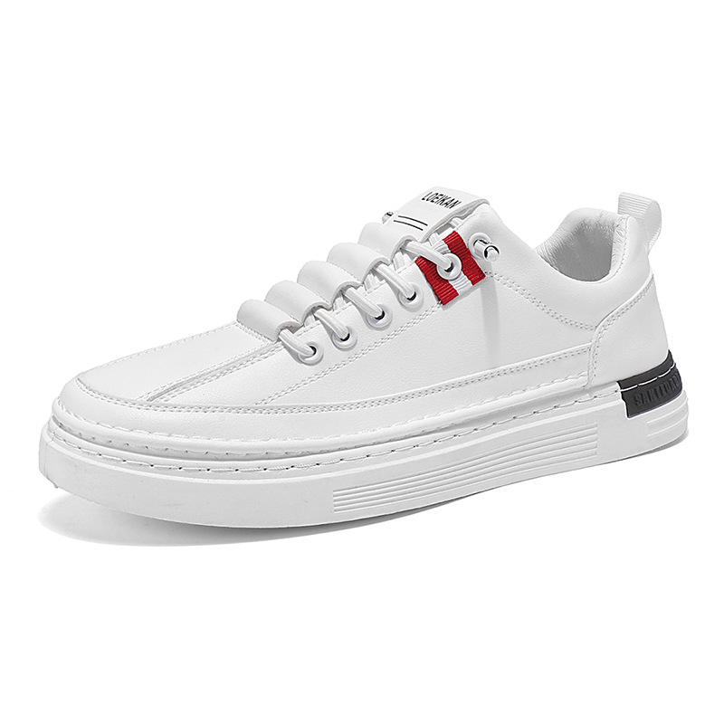 Apavi vīriešiem 2025. gada pavasara jauni vīriešu apavi Modes universāli ikdienas apavi Vīriešu ādas mīkstas zoles balti apavi Biznesa apavi