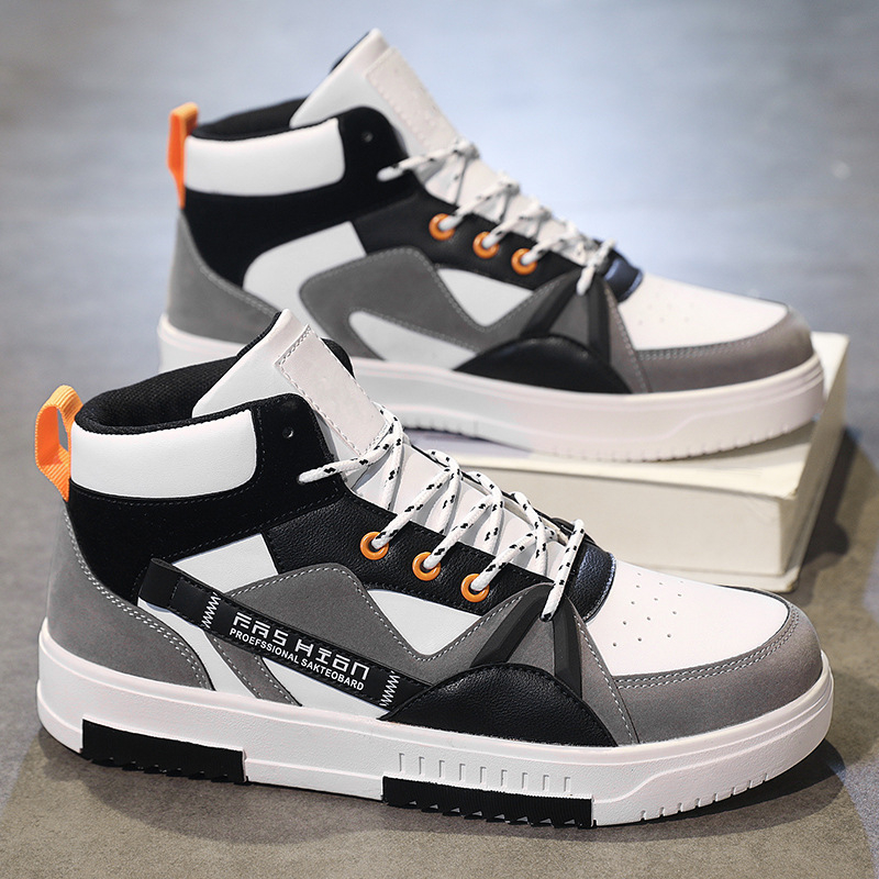 Vīriešu augstpapēžu kurpes 2023. gada ziemas, jauna stila, daudzpusīgas, ikdienas, plakanas kedas, jauniešu ādas sporta, neslīdošas, augstumu palielinošas, modernas kurpes