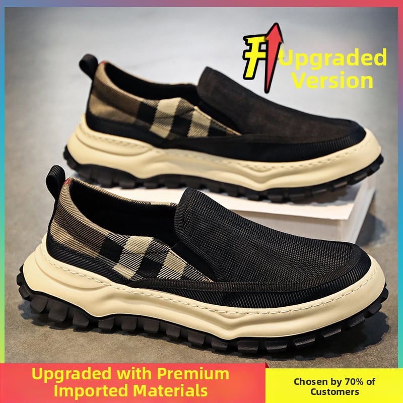 Audekla apavi vīriešiem pavasara elpojoši melni darba aizsardzības darba vecie Pekinas auduma apavi vīriešu uzvelkamie ikdienas apavi