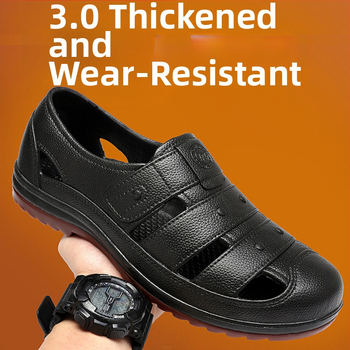 2024 m. elektroninės prekybos populiarūs plastikiniai klumpės vyriški vasariniai neslystantys sandalai vyriški laisvalaikio tėčio sandalai gamintojas didmeninė prekyba