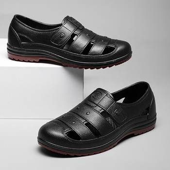 2024 m. elektroninės prekybos populiarūs plastikiniai klumpės vyriški vasariniai neslystantys sandalai vyriški laisvalaikio tėčio sandalai gamintojas didmeninė prekyba