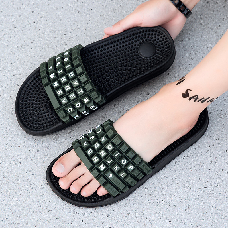 Férfi bebújós cipők Külkereskedelem Nagy méretű Alkalmi Vastag Talpú Szabadidős Egypántos Bebújós Férfi Felsőruházat Divat Masszázs Talpú Bebújós Szandálok