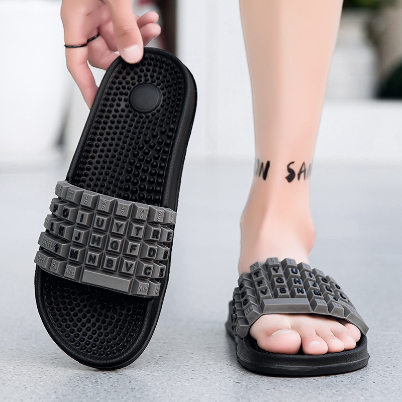 Férfi bebújós cipők Külkereskedelem Nagy méretű Alkalmi Vastag Talpú Szabadidős Egypántos Bebújós Férfi Felsőruházat Divat Masszázs Talpú Bebújós Szandálok