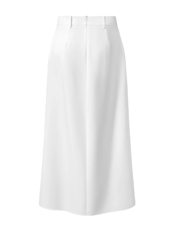 2023 ősz és tél Új európai és amerikai, határokon átnyúló női ruházat, elegáns, drapézott, magas derekú, A-vonalú szoknya, divatos, mindenhez illő, középhosszú szoknya