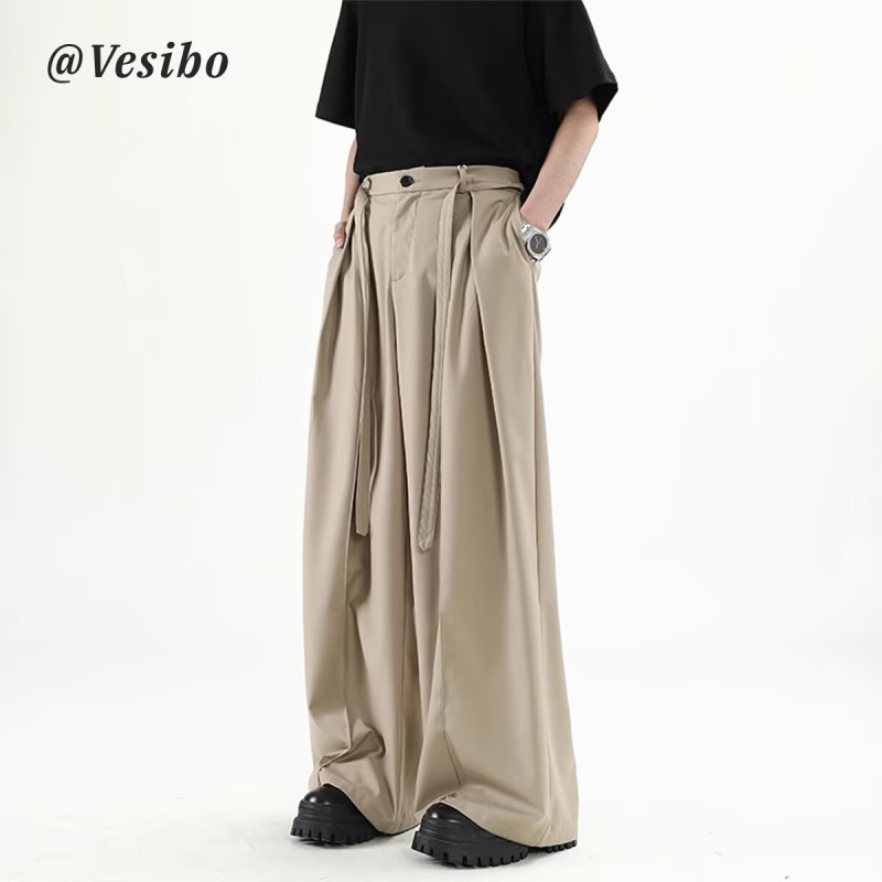 Japán stílusú, drape-szerű, niche dizájnú, bő szárú, földig érő nadrág, ejtőernyős nadrág, divatos, lezser, laza, magas derekú, karcsúsító nadrág