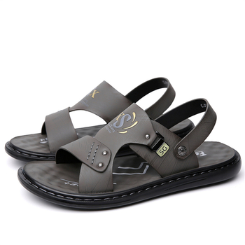 Vyriškos basutės, vasarinės, naujos, laisvalaikio, paplūdimio bateliai, viršutiniai drabužiai, dvigubo naudojimo, neslystantys sandalai tėčiui, plius dydžio, užsienio prekyba