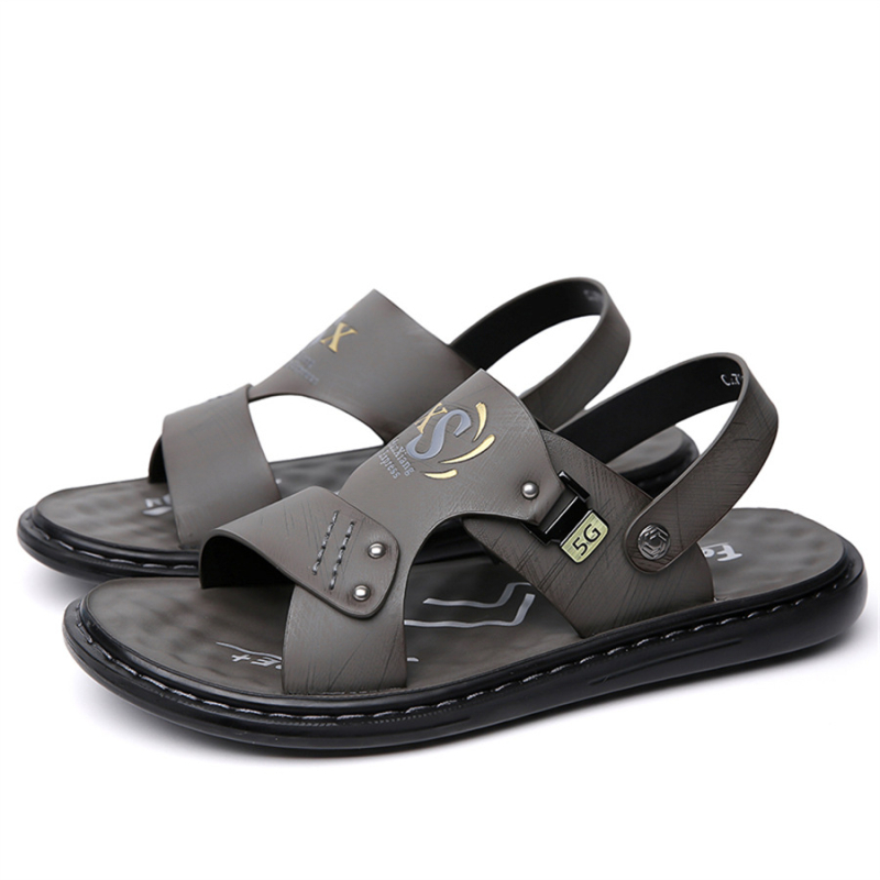 Vyriškos basutės, vasarinės, naujos, laisvalaikio, paplūdimio bateliai, viršutiniai drabužiai, dvigubo naudojimo, neslystantys sandalai tėčiui, plius dydžio, užsienio prekyba