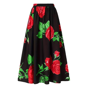 Трансгранично желание AliExpress външна търговия 2024 нова европейска и американска стилна пола с флорален принт дамска бохемска рокля