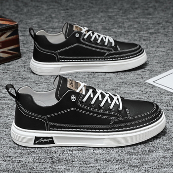 2023 Ősz Új, lélegző, fehér férfi cipő, koreai stílusú, divatos, sokoldalú tornacipő, alkalmi lapos talpú cipő, divatos cipők