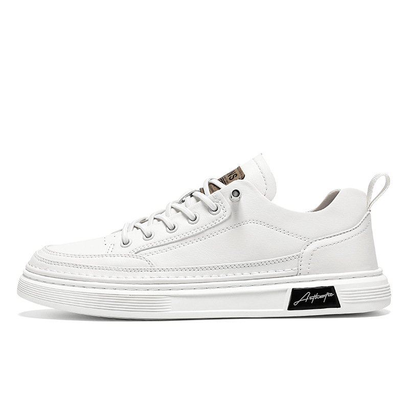 2023 Ősz Új, lélegző, fehér férfi cipő, koreai stílusú, divatos, sokoldalú tornacipő, alkalmi lapos talpú cipő, divatos cipők