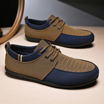 Vīriešu apavi no 2025. gada, jauni, elpojoši, audekla apavi, korejiešu, moderni, zemas kvalitātes ikdienas apavi, universāli darba apavi vīriešiem