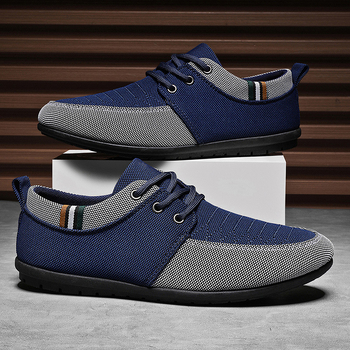 Vīriešu apavi no 2025. gada, jauni, elpojoši, audekla apavi, korejiešu, moderni, zemas kvalitātes ikdienas apavi, universāli darba apavi vīriešiem