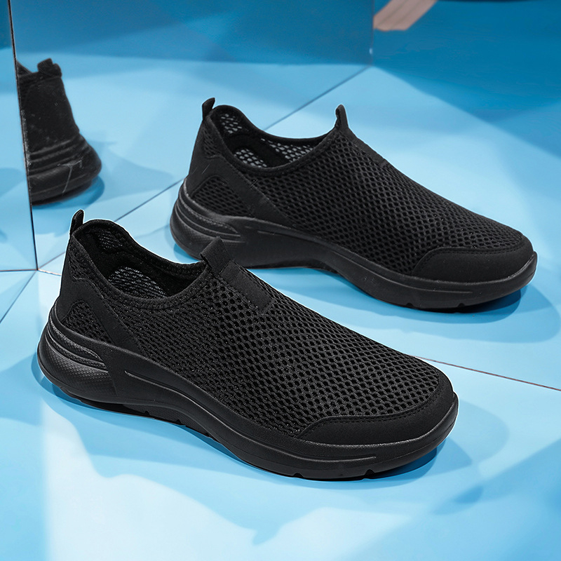 Ανδρικά παπούτσια για χαλαρά πόδια, με διχτυωτή επιφάνεια, αναπνεύσιμα, ελαφριά, αντιολισθητικά, άνετα, εύκολα ταξίδια, casual, αθλητικά παπούτσια από δίχτυ για άνδρες