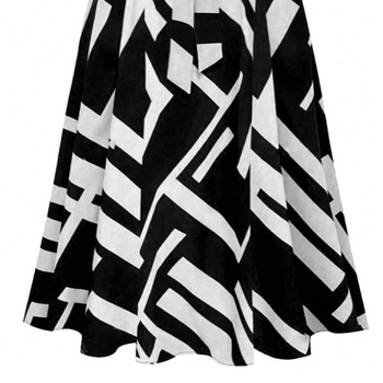 Трансграничен Amazon AliExpress 2025 Пролет и есен Нов европейски и американски щампован колан Модна пола за свободното време за жени