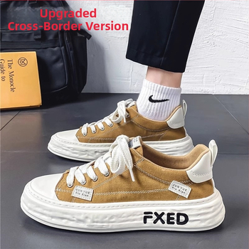 Prekogranične platnene muške cipele, prozračne, ležerne, niske, ravne cipele, studentske, moderne, univerzalne, dizajnerske, nišne platnene cipele