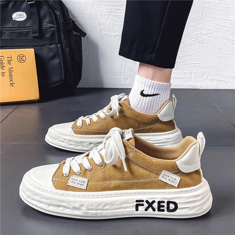 Prekogranične platnene muške cipele, prozračne, ležerne, niske, ravne cipele, studentske, moderne, univerzalne, dizajnerske, nišne platnene cipele