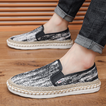 Piiriülesed originaalsed vanad Pekingi riidest kingad meestele 2025. aasta suvised uued libisevad vabaaja kalamehe kingad meeste lõuendikingad trendikad