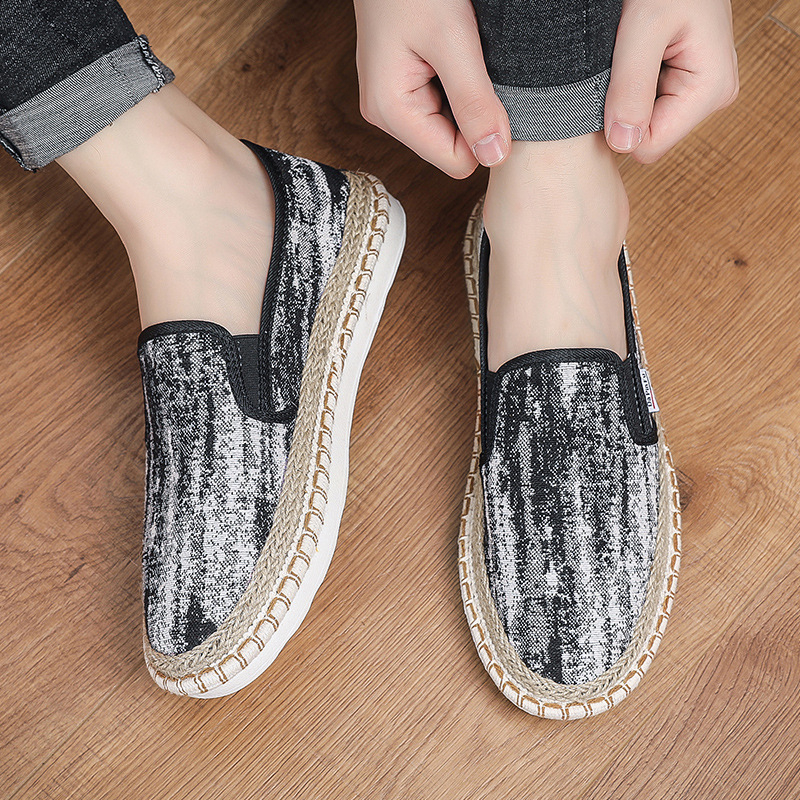 Piiriülesed originaalsed vanad Pekingi riidest kingad meestele 2025. aasta suvised uued libisevad vabaaja kalamehe kingad meeste lõuendikingad trendikad