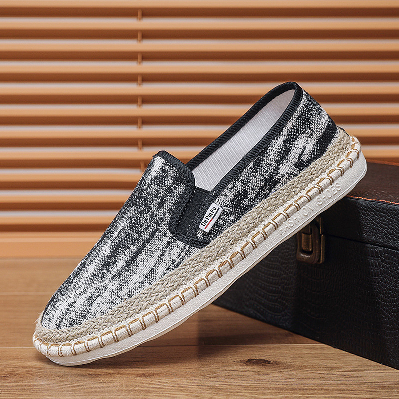 Piiriülesed originaalsed vanad Pekingi riidest kingad meestele 2025. aasta suvised uued libisevad vabaaja kalamehe kingad meeste lõuendikingad trendikad