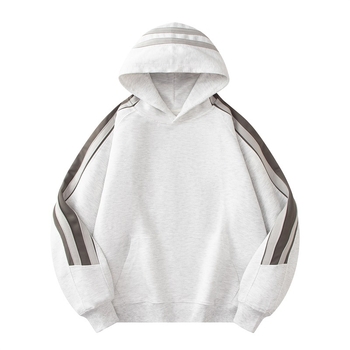 2024 m. naujas rudens ir žiemos dryžuotas vyriškas ir moteriškas laisvalaikio sportinis megztinis su gobtuvu, laisvas, madingas poros megztinis su gobtuvu