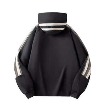 2024 m. naujas rudens ir žiemos dryžuotas vyriškas ir moteriškas laisvalaikio sportinis megztinis su gobtuvu, laisvas, madingas poros megztinis su gobtuvu