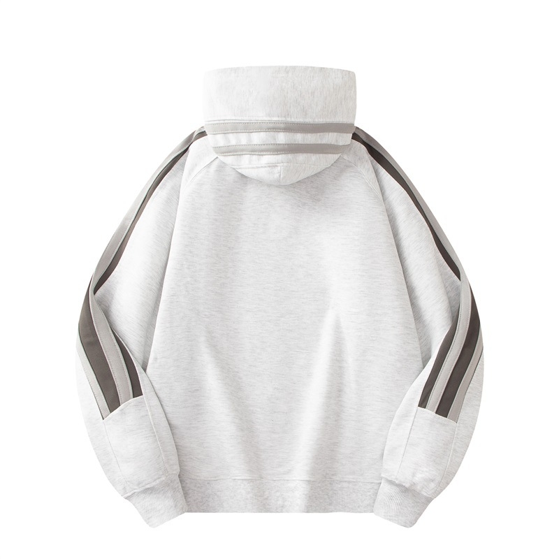 2024 m. naujas rudens ir žiemos dryžuotas vyriškas ir moteriškas laisvalaikio sportinis megztinis su gobtuvu, laisvas, madingas poros megztinis su gobtuvu