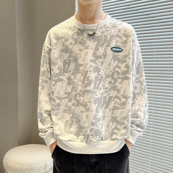 Разклатете бързо! Мъжки дрехи с дълъг ръкав Wei Yi, яке за момчета, есенно яке с кръгла яка Wei Yi, подкрепя поколение коса