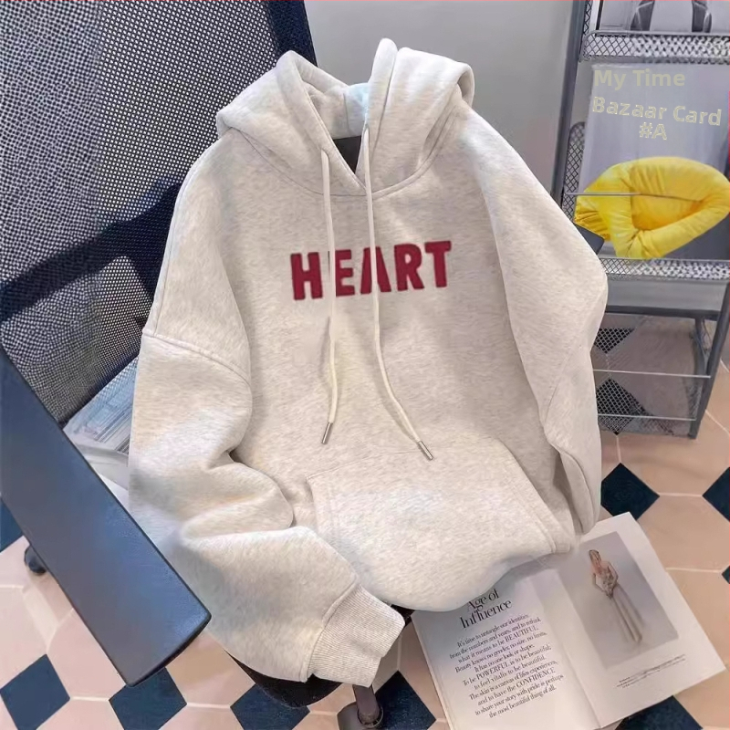 Dámska mikina s kapucňou a flísovou podšívkou, jar a jeseň 2024, nová voľná nadrozmerná módna bunda pre páry