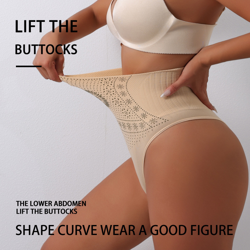 Εξωτερικό Εμπόριο Ευρωπαίων και Αμερικανών Γυναικών για Σύσφιξη Γοφών, Σύσφιξη Κοιλιάς, Σύσφιξη Σώματος, Σύσφιξη Σώματος, Εσώρουχα σε σχήμα Τ με Τύπωμα, Ζώνη που Καλύπτει τη Σάρκα, Μέση για Άρση Γοφών, Ανόρθωση Γοφών