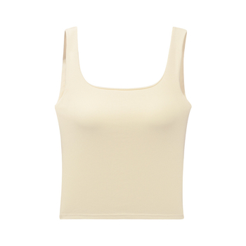 Πορτοκαλί εσωτερικό ξύλινο φανελάκι από βαμβακερό πορτοκαλί sense με φαρδύ λουράκι ώμου, στενή εφαρμογή με μαξιλαράκι στήθους εσωτερική βάση, εξωτερική ένδυση