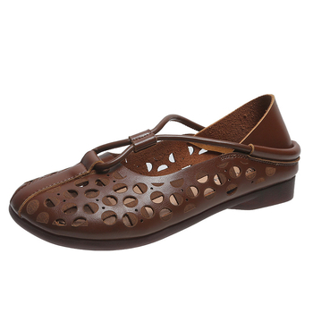 Γυναικεία Παπούτσια Croc, Καλοκαιρινά Παντελόνια, Άνοιξη και Καλοκαίρι 2022, Νέα Σανδάλια με Φλατ Τακούνι, Γυναικεία Παπούτσια Baotou, Ρετρό, Έθνικ Στυλ, Χειροποίητα Μονόινα Παπούτσια