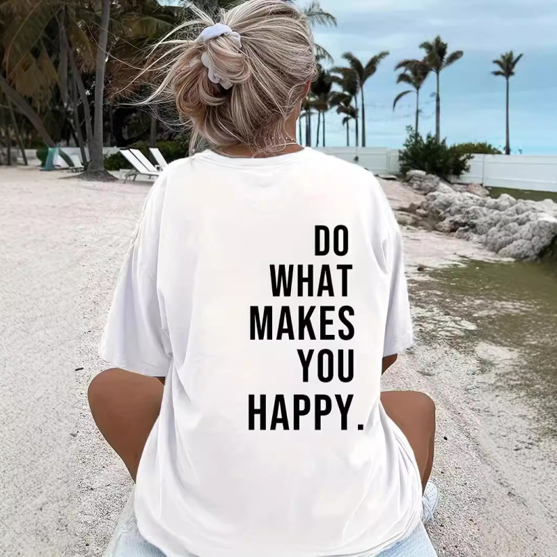 2024 Amazon Foreign Trade új európai és amerikai rövid ujjú női nyári betűs nyomtatású 180 g-os pamut póló raktáron