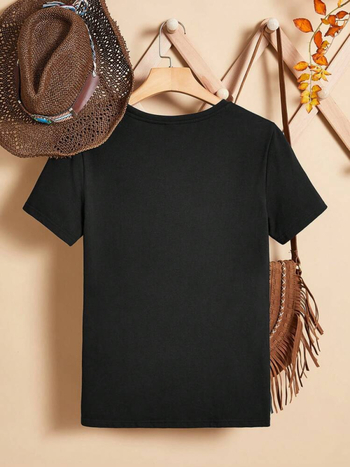 Tween lányos lezser minimalista szív alakú rövid ujjú póló