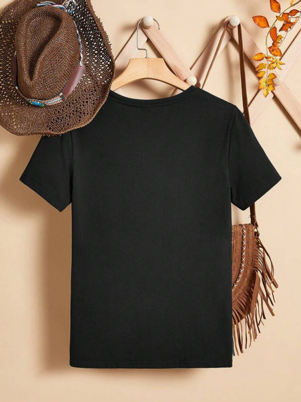 Tween lányos lezser minimalista szív alakú rövid ujjú póló