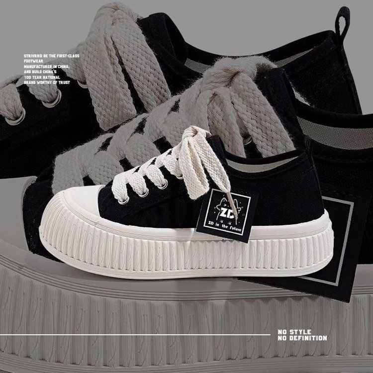 Sieviešu audekla apavi ar biezu zoli, 2024. gada jaunākie elpojošie mazie baltie apavi, mīksta zole, vieglie studentu ikdienas dēļu apavi, moderni