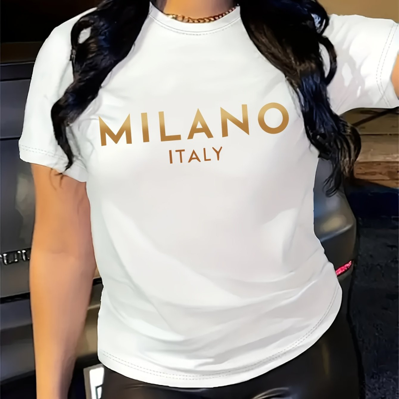 2025 Új, határokon átnyúló, női, amerikai-európai stílusú, rövid ujjú, AliExpress, garnélarák-mintás, Amazon mintás, TEMU felső