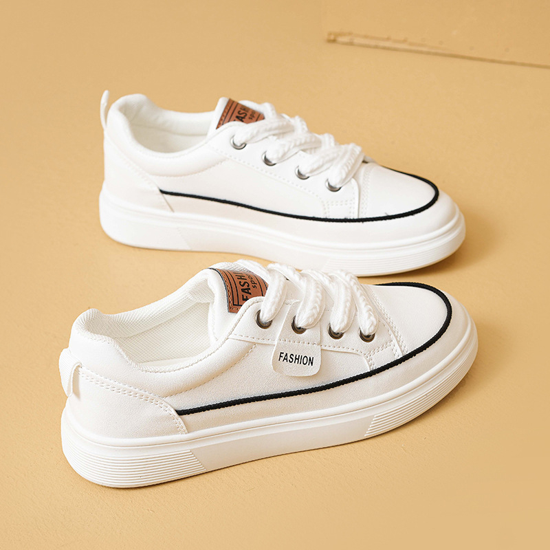 Naiste kingad valged kingad naiste 2024 uued kõikvõimalikud kevad- ja sügiskingad pehme tallaga nahast spordijalatsid Korea stiilis