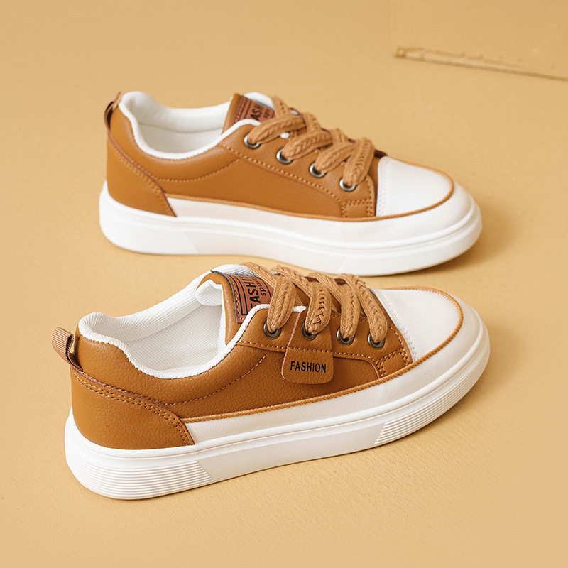 Naiste kingad valged kingad naiste 2024 uued kõikvõimalikud kevad- ja sügiskingad pehme tallaga nahast spordijalatsid Korea stiilis