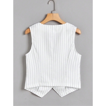 Piiriülene eksklusiivne päriselus pildistamiseks 2024. aasta kevadine uus vest, välismaise stiiliga, seljas moekas disainiga nišivest