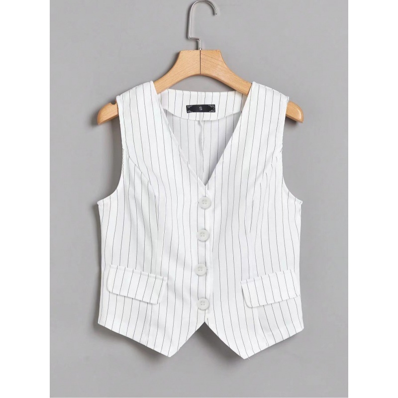 Piiriülene eksklusiivne päriselus pildistamiseks 2024. aasta kevadine uus vest, välismaise stiiliga, seljas moekas disainiga nišivest