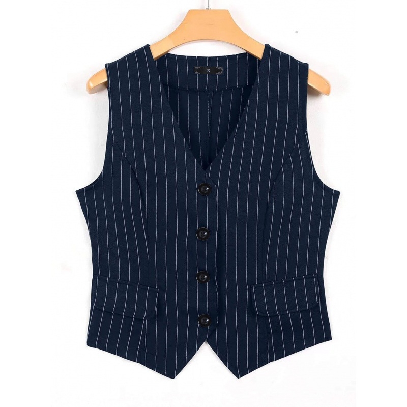 Piiriülene eksklusiivne päriselus pildistamiseks 2024. aasta kevadine uus vest, välismaise stiiliga, seljas moekas disainiga nišivest