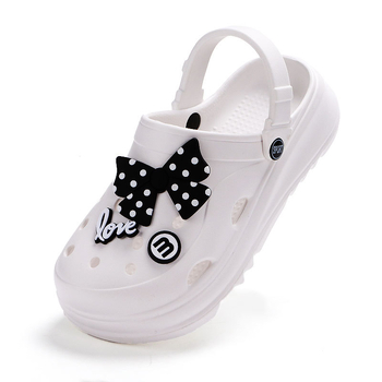 EVA νέα παπούτσια για το σπίτι στην παραλία με τόξο, καλοκαιρινές παντόφλες με κλειστά δάχτυλα, γυναικεία ψηλοτάκουνα παπούτσια με χοντρό πάτο, γυναικεία