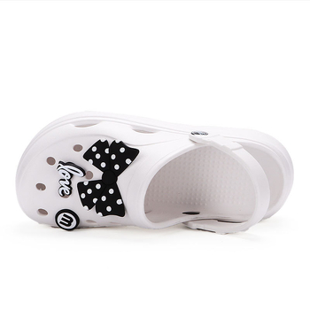 EVA νέα παπούτσια για το σπίτι στην παραλία με τόξο, καλοκαιρινές παντόφλες με κλειστά δάχτυλα, γυναικεία ψηλοτάκουνα παπούτσια με χοντρό πάτο, γυναικεία