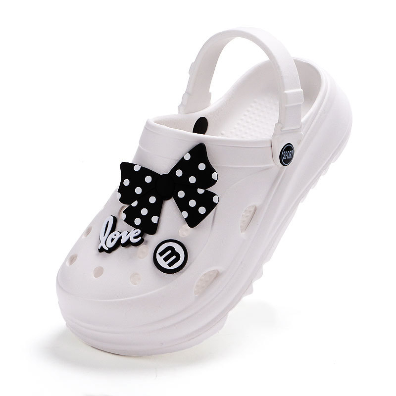 EVA νέα παπούτσια για το σπίτι στην παραλία με τόξο, καλοκαιρινές παντόφλες με κλειστά δάχτυλα, γυναικεία ψηλοτάκουνα παπούτσια με χοντρό πάτο, γυναικεία