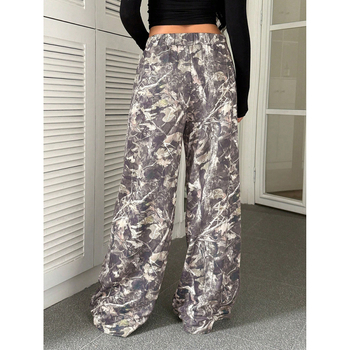 Трансгранична външна търговия, европейски и американски клон, ежедневни панталони, пролетни и есенни, нови прави панталони с висока талия, широки крачоли на склад